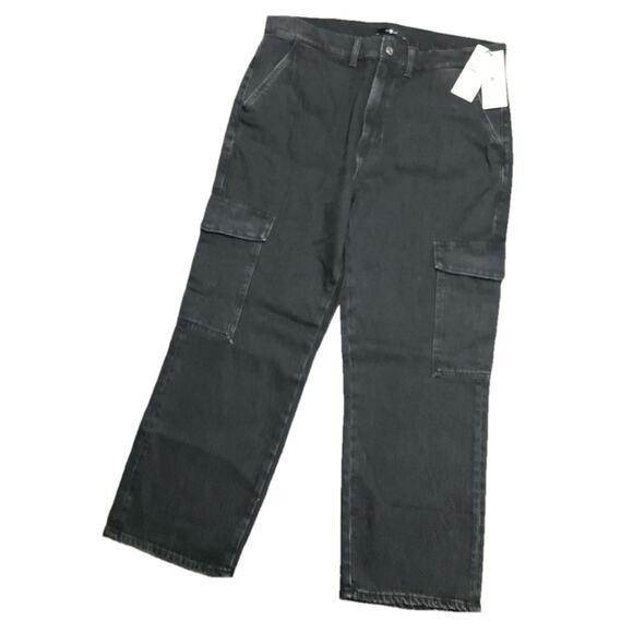 7 For All Mankind Women's Jeans Cargo Pants Stretch Straight NWT - Picture 1 of 13